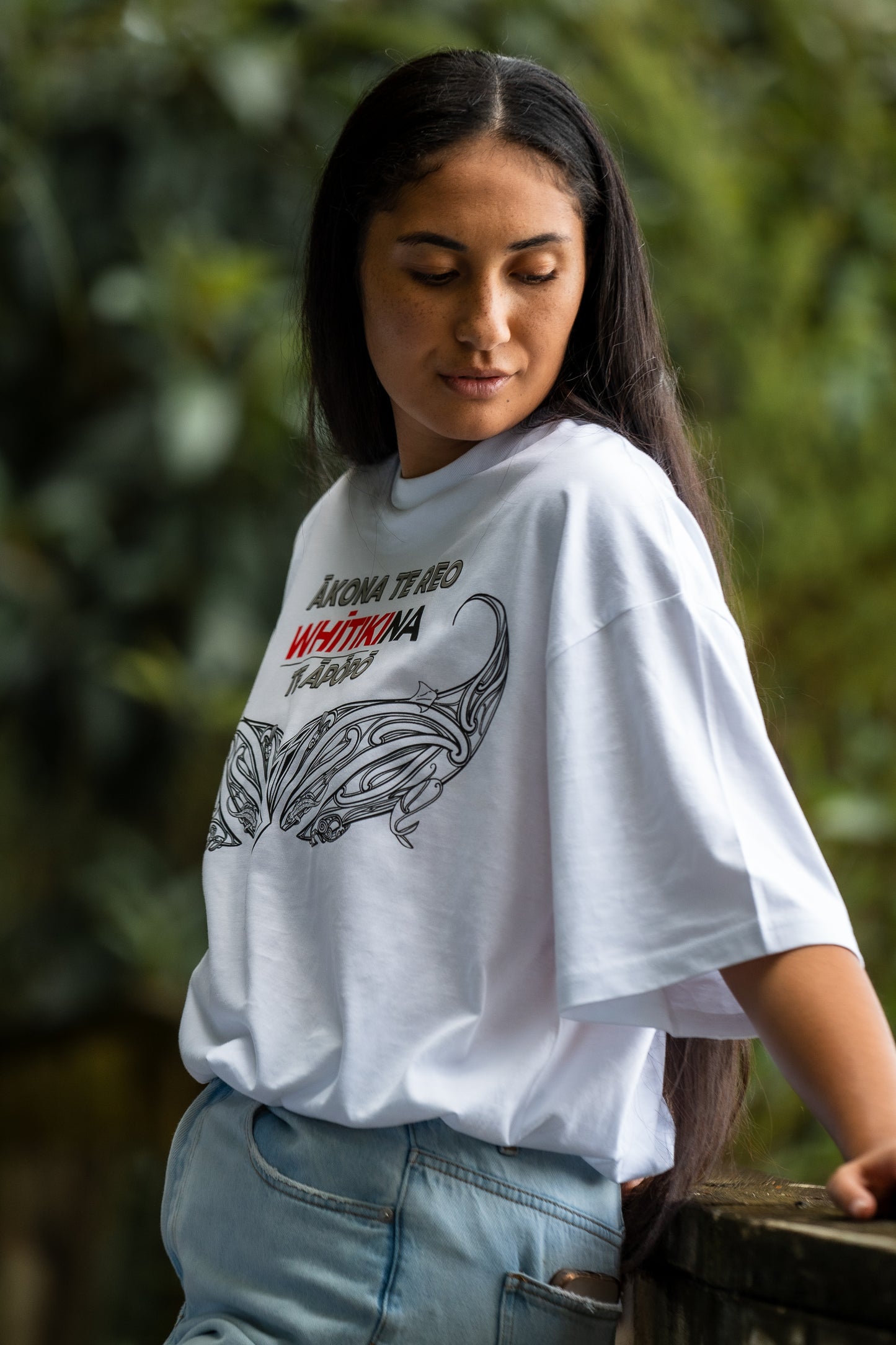 White Oversized Whītiki Tee