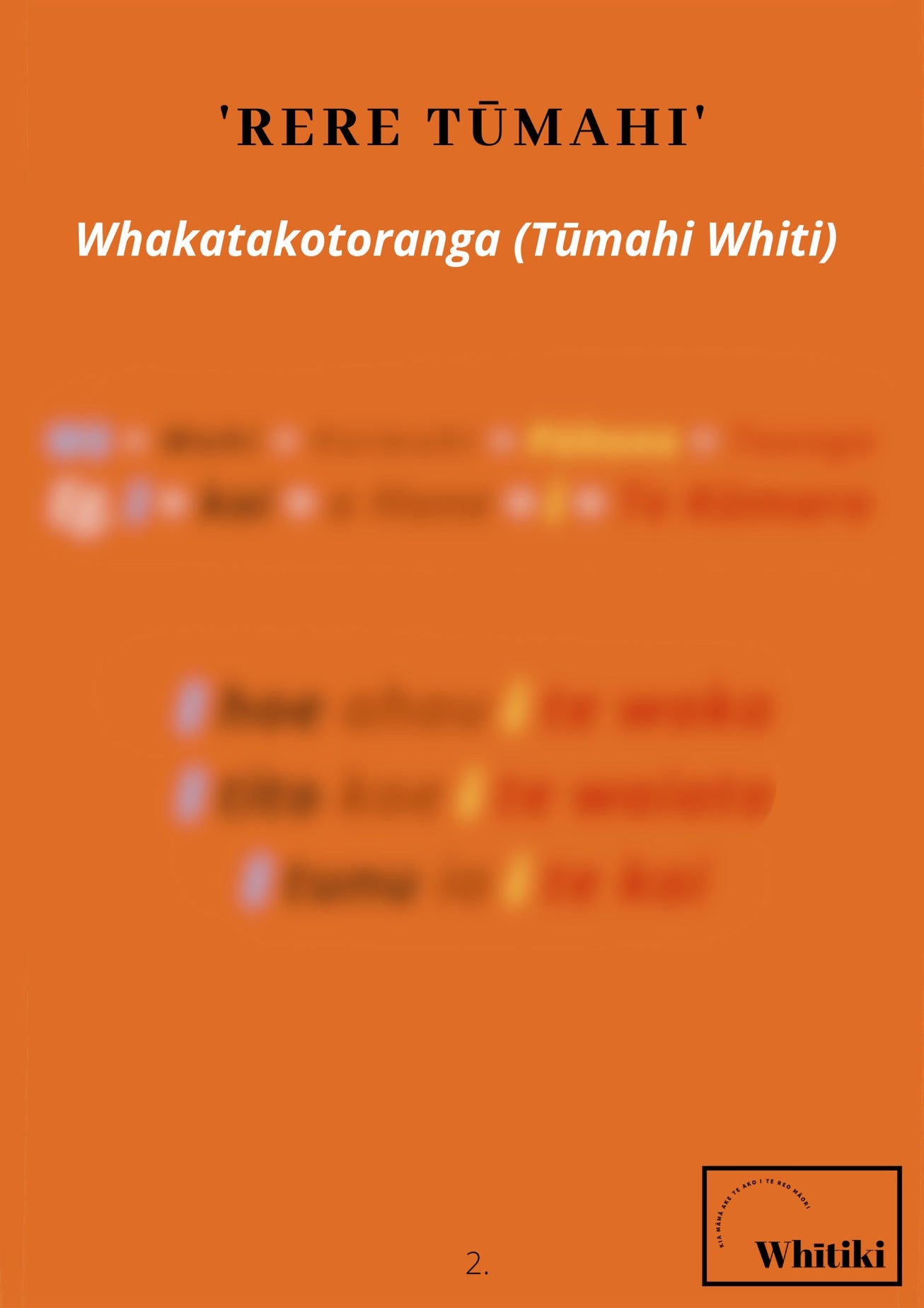 Rere Tūmahi - Active Sentence Poster (Reo Māori Anake)