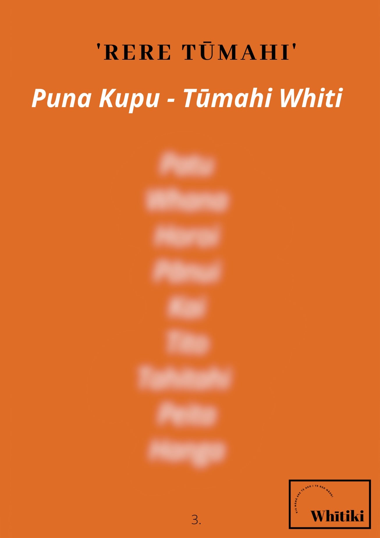 Rere Tūmahi - Active Sentence Poster (Reo Māori Anake)