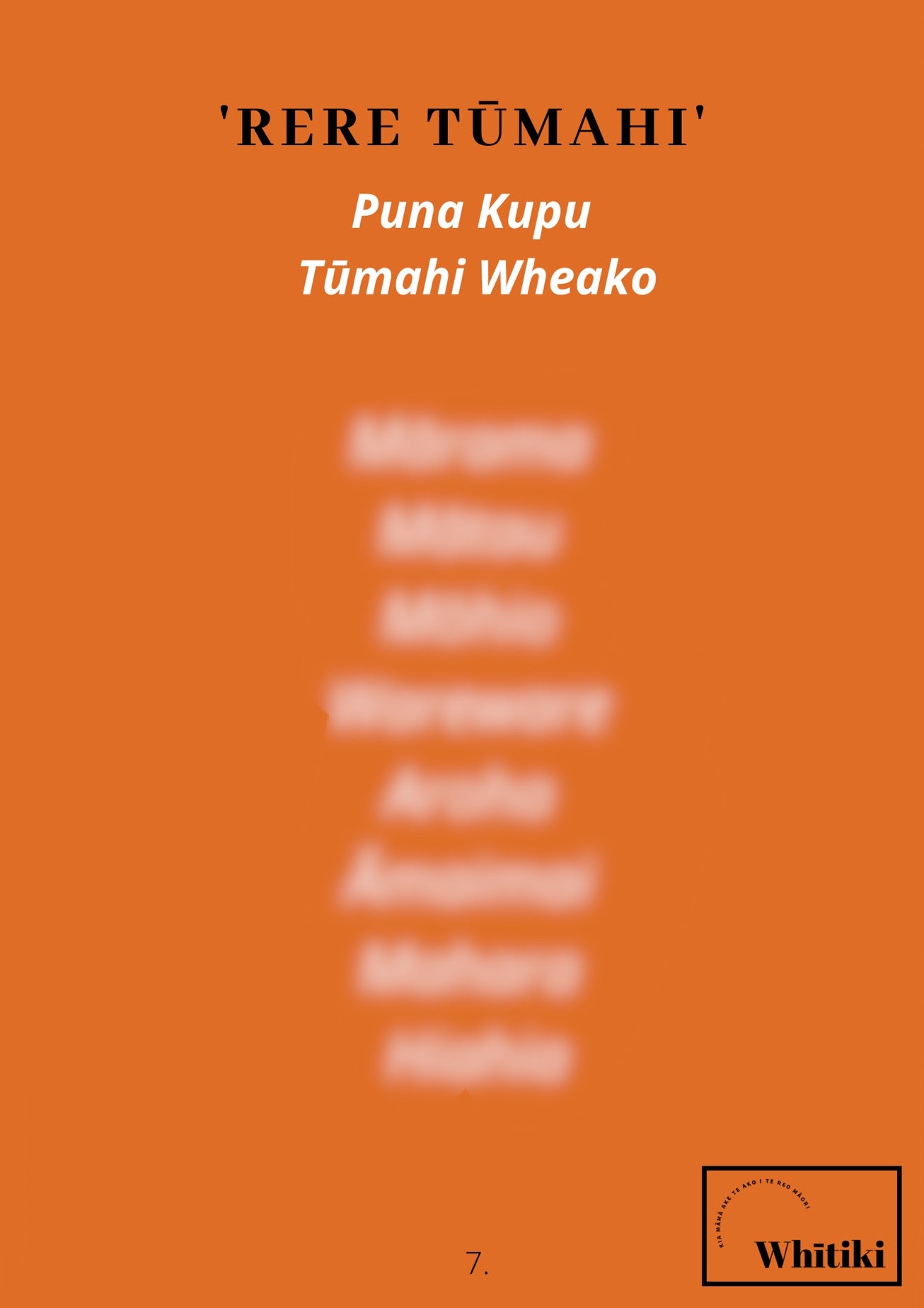 Rere Tūmahi - Active Sentence Poster (Reo Māori Anake)