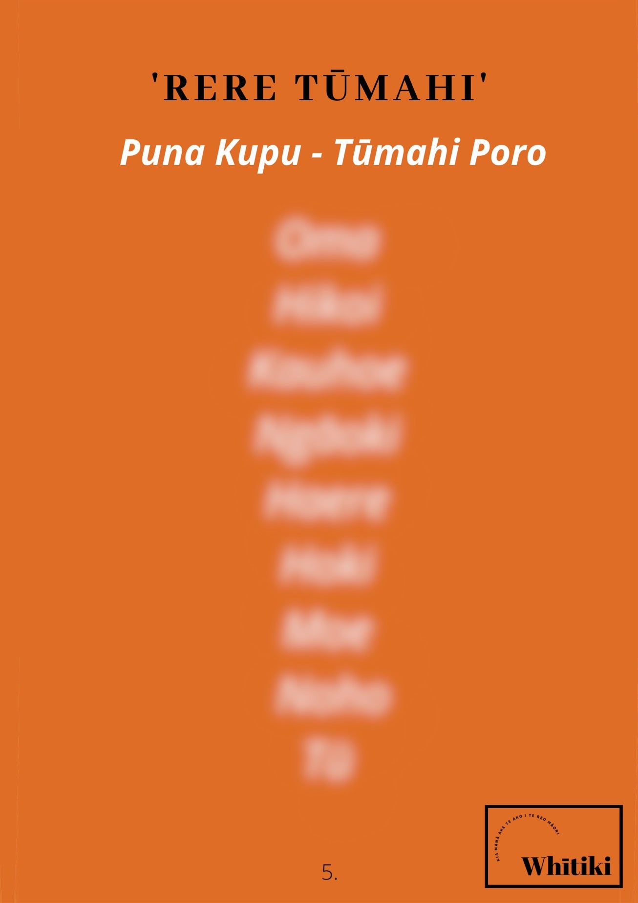 Rere Tūmahi - Active Sentence Poster (Reo Māori Anake)