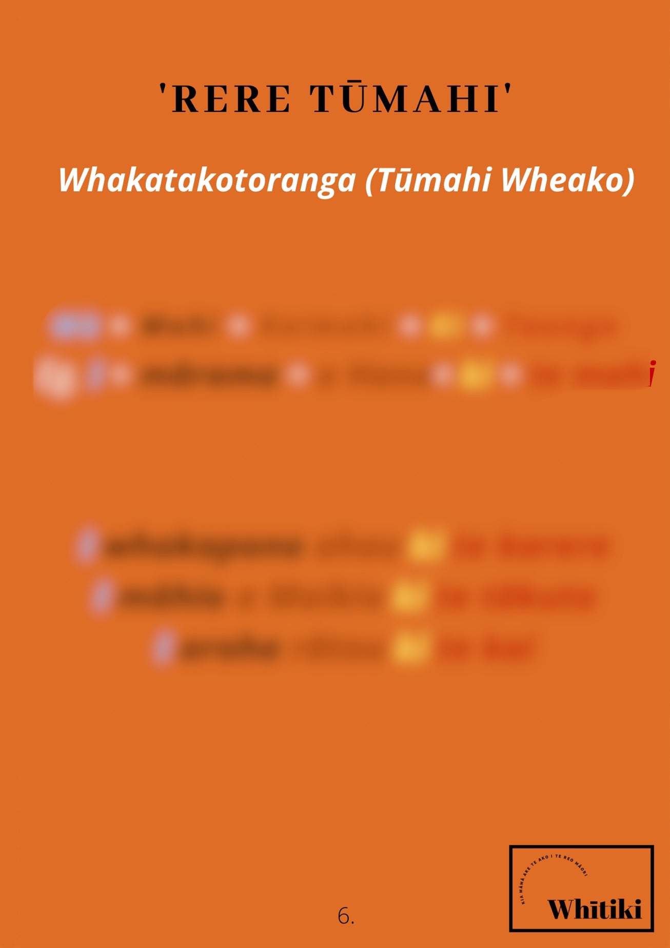 Rere Tūmahi - Active Sentence Poster (Reo Māori Anake)