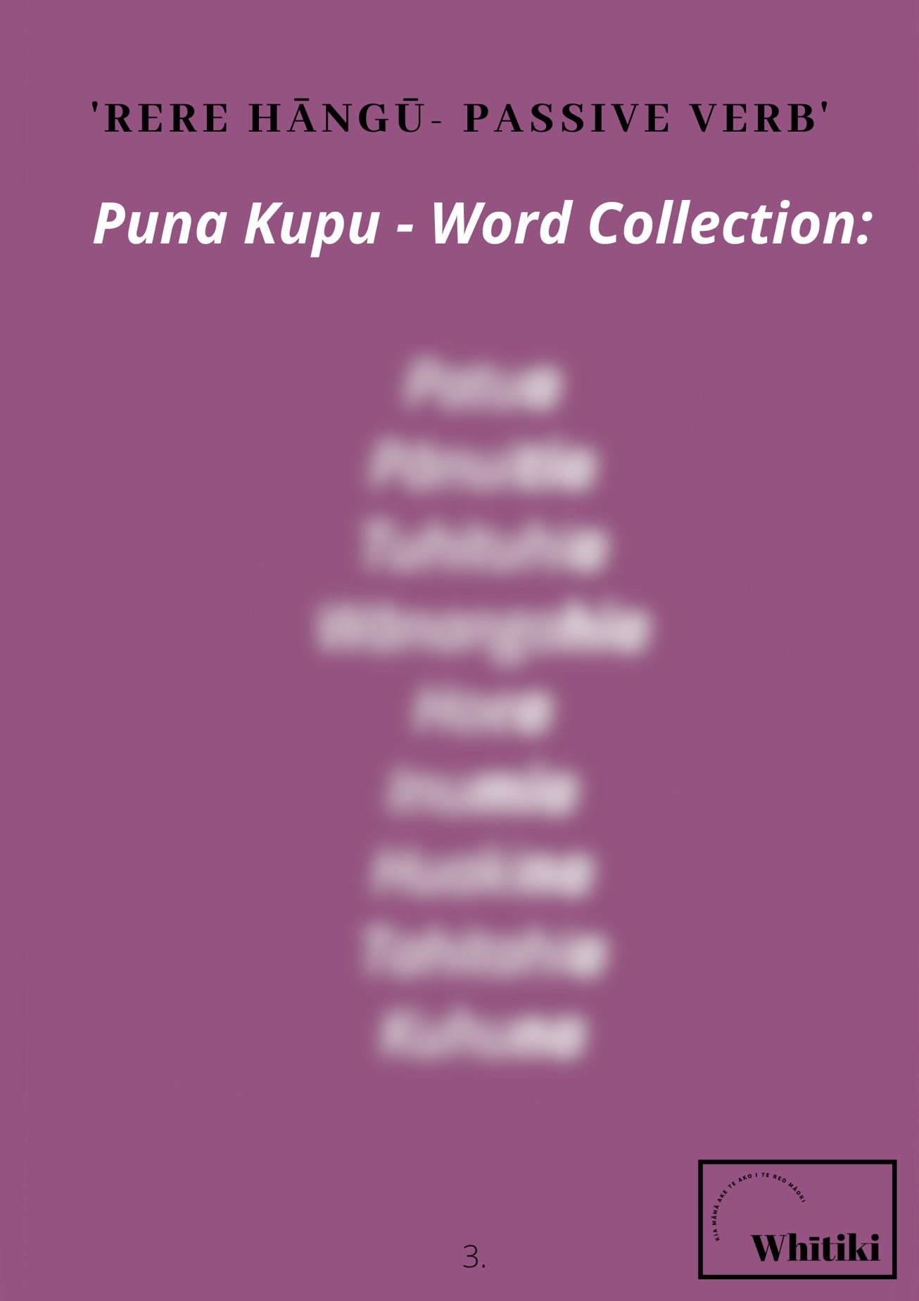 Rere Hāngū - Passive Sentence Poster